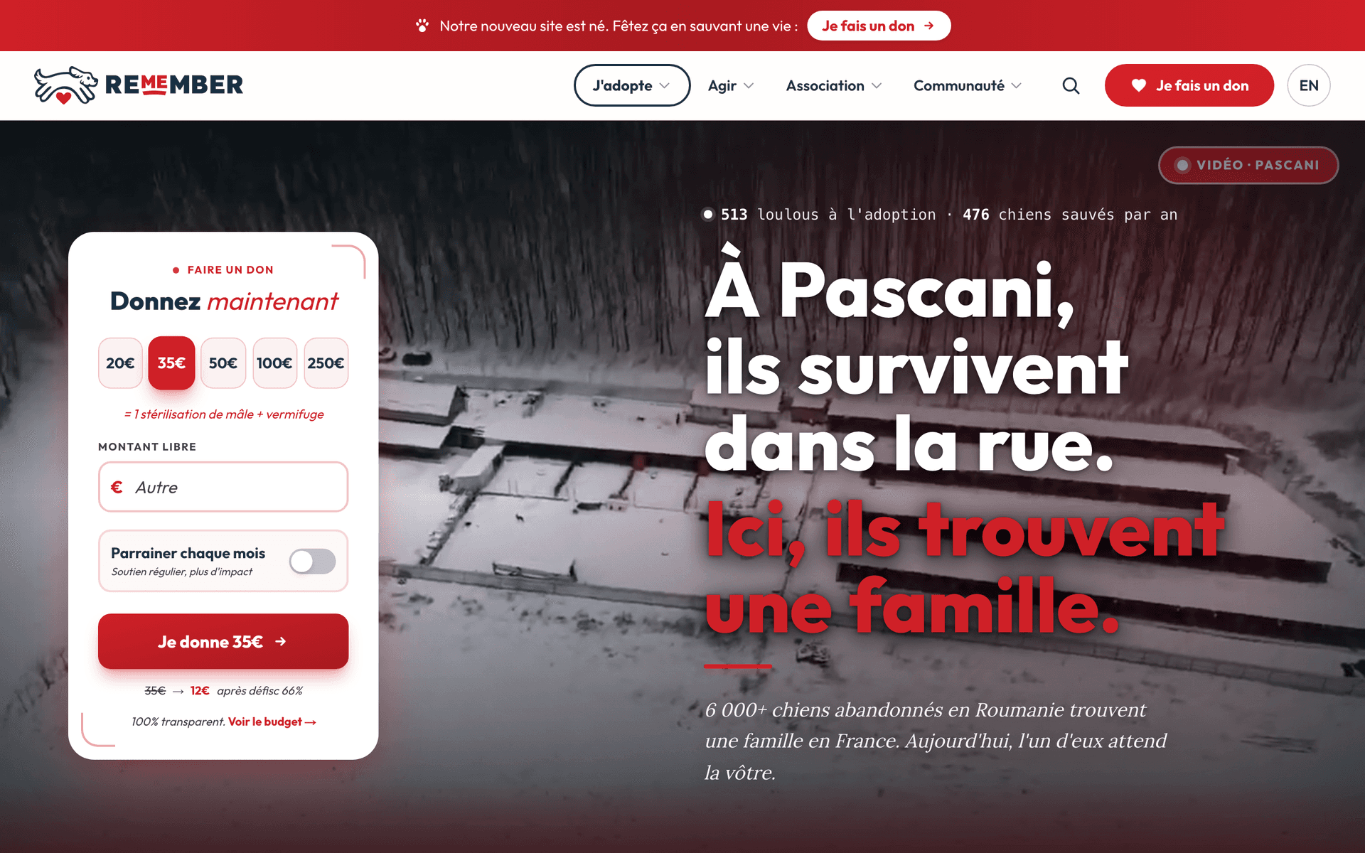 Page d'accueil remembermefrance.org · Next.js, 2026
